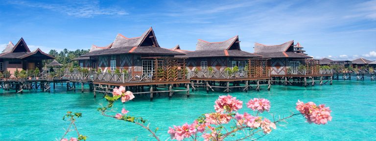 hotels on water: mabul water bungalows 1